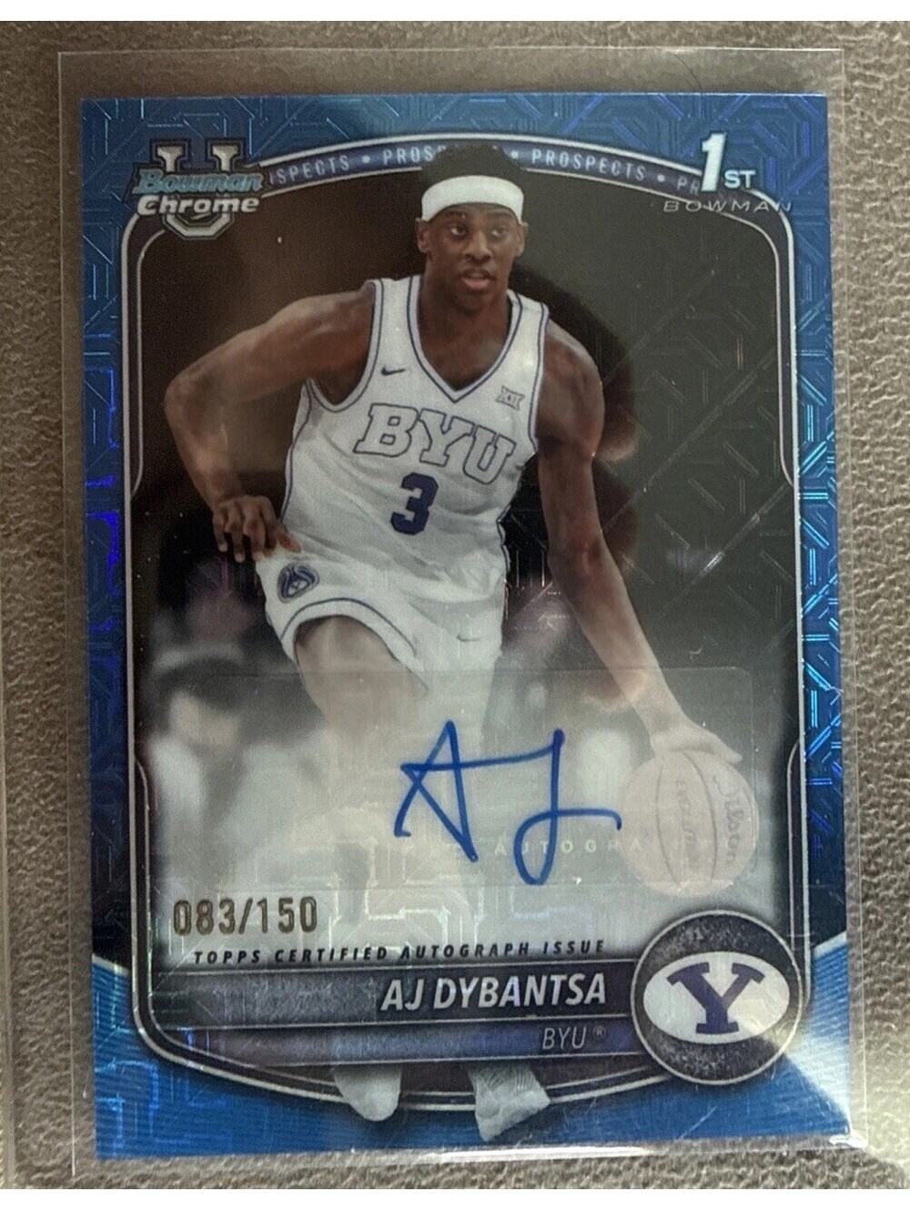 2025 Bowman - AJ Dybantsa Blue Mojo Auto /150 - SP Hit 1st - Chrome U CPA-AD